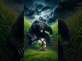 Bear and cow story #ai #cow #trendingshort #animals #youtubeshorts #aiart #iavideo