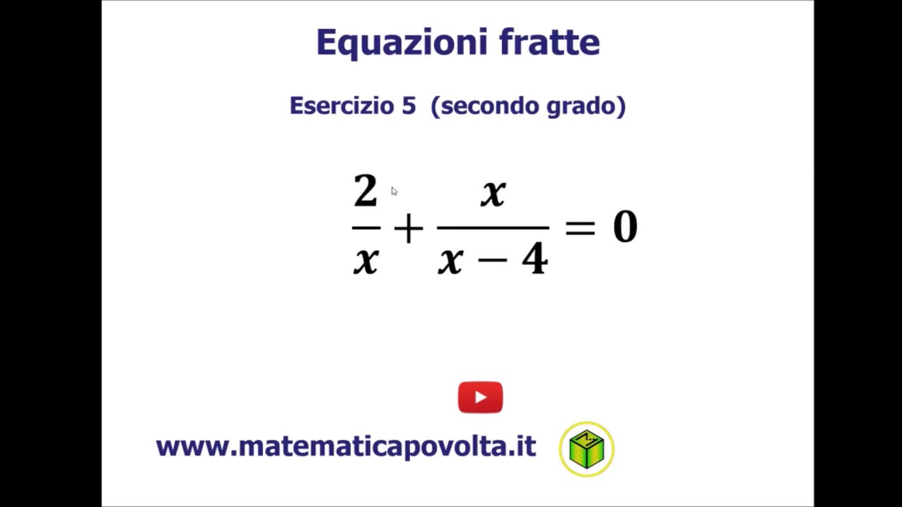 Disequazioni Fratte Di Secondo Grado Esercizi Pdf