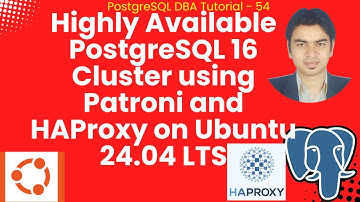 Highly Available PostgreSQL 16 Cluster using Patroni and HAProxy on Ubuntu 24.04 LTS #patroni #pgsql