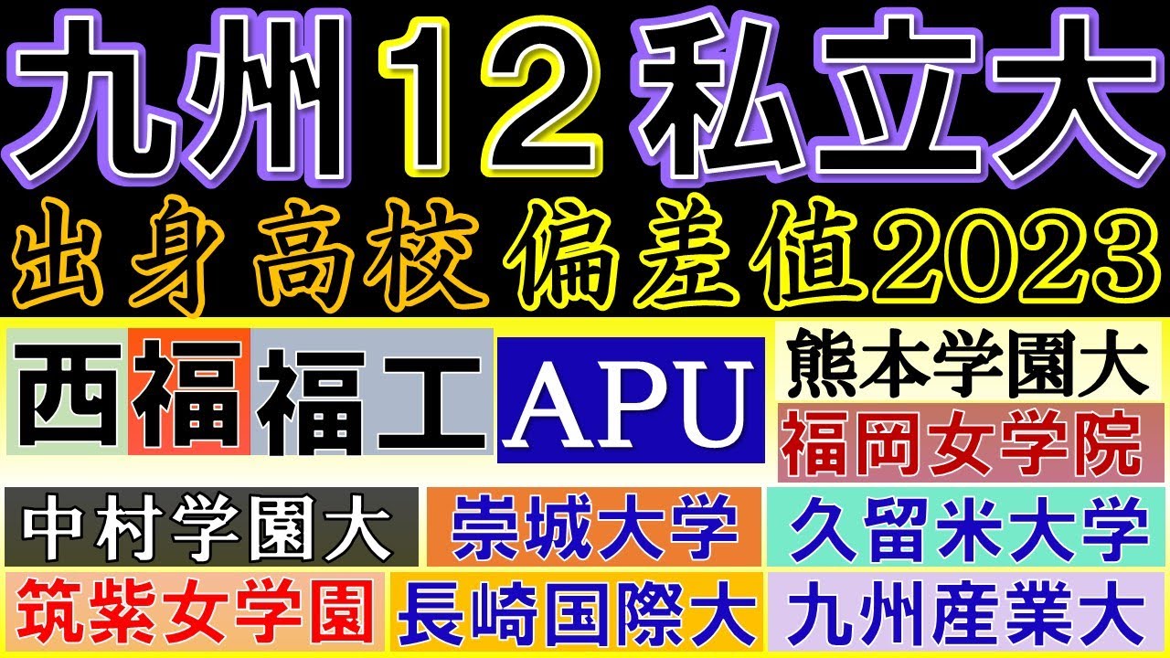 九州 高校 偏差 値