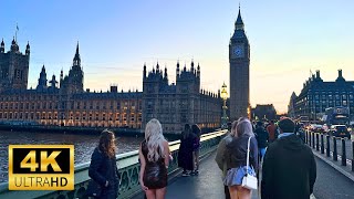 Central London 🇬🇧🔴London Eye to Big Ben | 2024 | NEW London Walking Tour | [4K HD]