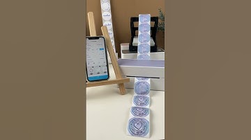 Printing labels wrapping candles with 241BT is so perfect!🕯#packingorders #thermalprinter #candles