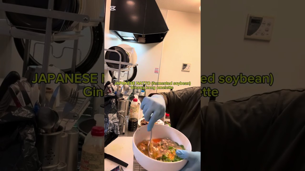 JAPANESE NATTO (fermented soybean") ginawa kong omelette