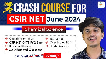 crash course for csir net chemistry june 2024 | csir net june 2024 chemical science crash course