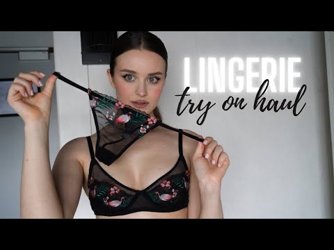 4K] Transparent Try on Haul  Sheer Lingerie with Emilia 