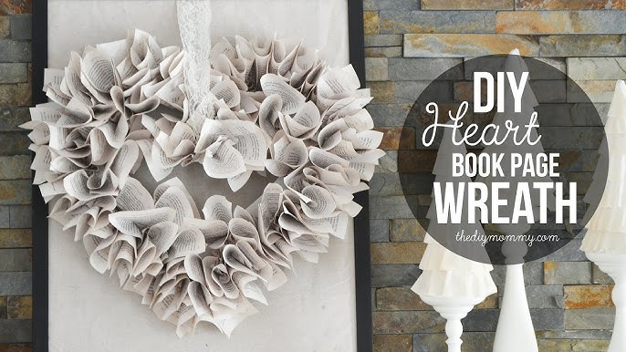 Book Page Wreath with Flowers{Our Adventures in Big Ole Texas}