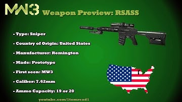 MW3 Guns - RSASS New Sniper (MW3 Weapons previews) Part 21