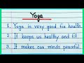 5 lines on yoga in english  5 lines on yoga day  short essay on yoga