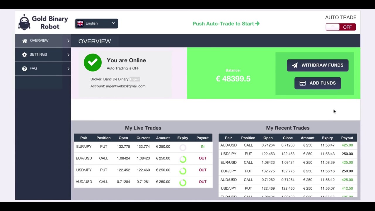 FREE BINARY OPTION ROBOT FOR AUTOMATED TRADING. 60 Second ...