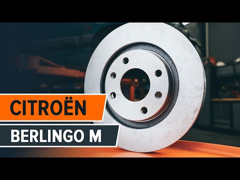 Cómo cambiar los discos de freno parte delantera en CITROËN BERLINGO M [VÍDEO TUTORIAL DE AUTODOC]