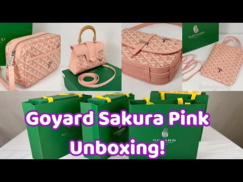 Goyard Sakura Pink Goyardine Canvas and Vauzelles Calfskin Varenne