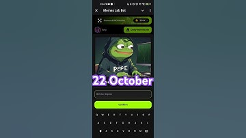 Daily Memecoin Cipher 22 October Meme Lab Bot Daily Cipher 22 October | Meme Lab Cipher Code Today