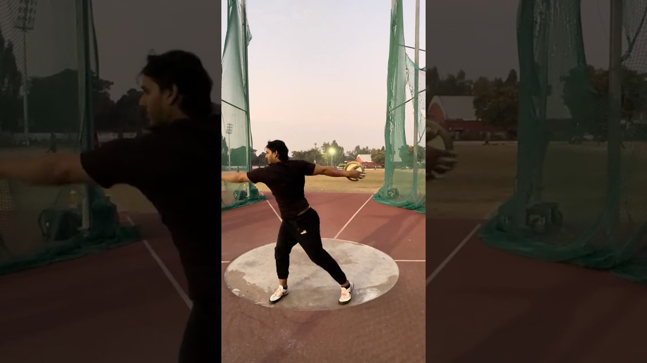 Discuss throw technique practice Indian player Chandigarh stadiumjunior player 