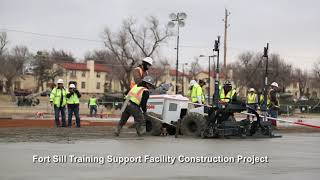 U.S. Army Corps lays foundation for Fort Sill training support facility - 190202