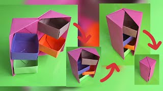 DIY secret stepper box🪵paper craft🪵secret box