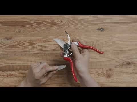 How to sharpen a FELCO pruning shears for left-handed