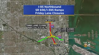 I-395/SR 836/I-95 Lane Closure And Detour Alert