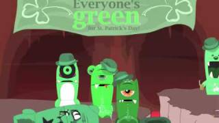 St. Patricks Day Animation - MIMOBOT Magma and Friends on Planet Blooh @mimobot