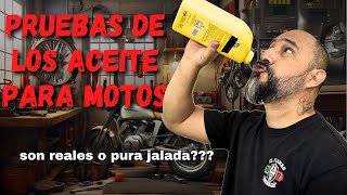 Cual es el ACEITE 'correcto' para mi Moto??? y como (saber) que no me están engañando?