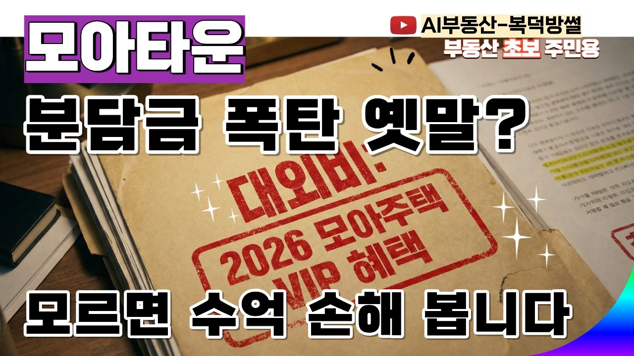 모아타운 분담금 폭탄 옛말? 모아주택 활성화 정책 완벽 분석!