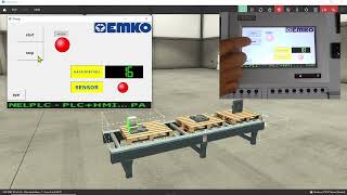 1.FACTORY IO  & EMKO Proop HMI+SoftPLC ile Sanal Fabrika Simülasyonu - Endüstriyel Otomasyon #plc Resimi