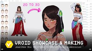 Making a 3D VTuber & VRChat avatar in VRoid Studio【#VRoid Speedsculpt】Commission for JewelReeBox