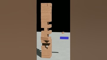 Jenga in Blender #blender #blender3d #animation #3danimation #simulation #trending #satisfying
