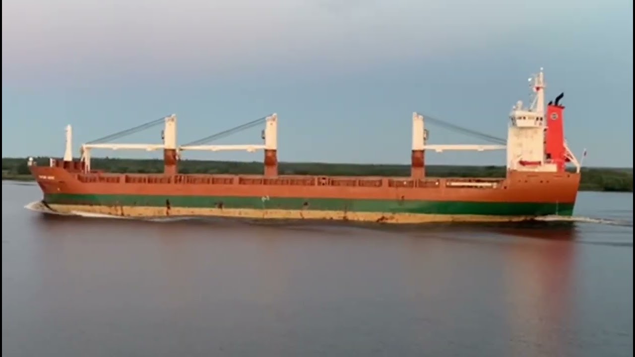 Dry cargo ship  Neva Coast is sailing in Polar latitudes 