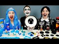 Blue food vs black food challenge     mukbang by hahado