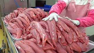 돈까스공장 Mass Production! Pork Cutlet and Vegetable Sauce Making Process  Korean food factory