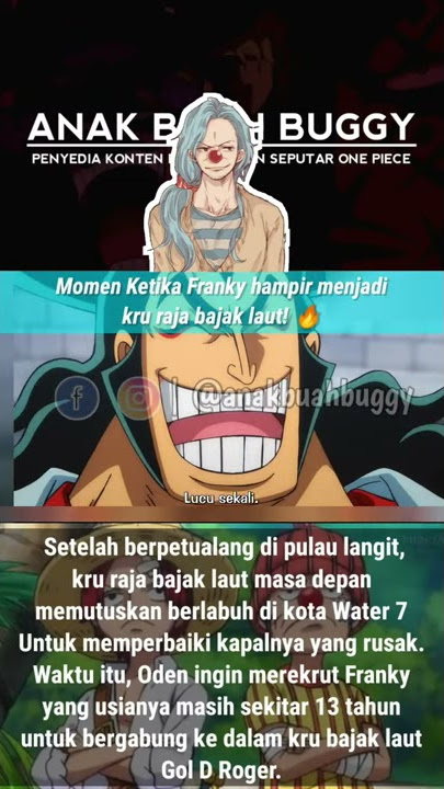 Momen Ketika Franky Hampir Menjadi Kru Raja Bajak Laut! One Piece 967 #shorts
