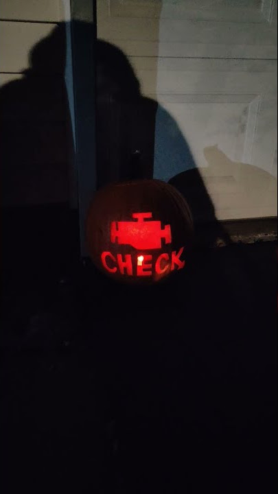Check Engine Light Pumpkin