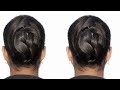 1 Minute Braided Bun Hairstyle 😍 | Easy &amp; Elegant Hair Bun Tutorial