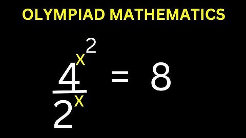 👍Math Olympiad Question 4^x^2/2^x=8 This Is Just The Best Trick | Beautiful Exponential Equation..