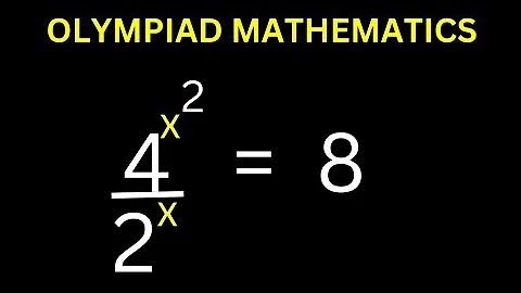 👍Math Olympiad Question 4^x^2/2^x=8 This Is Just The Best Trick | Beautiful Exponential Equation..
