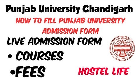 How to fill punjab university admisson form| punjab University admission 2021| Pu admisson 2021