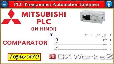 T-70 COMPARATOR BLOCK IN MITUSBISHI PLC | HOW TO COMPARE THE VALUES IN MITSUBISHI PLC | PLC TUTORIAL