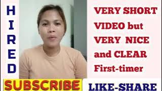 Nice and Clear self video for applying HongKong Direct Hiring (guide for you) @joyneri.jobhiring