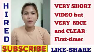 Nice and Clear self video for applying HongKong Direct Hiring (guide for you) @joyneri.kakabayan