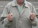 Water diviner Alan Hubbard investigates in Grantham