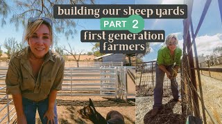 We finished building our Sheep Yards! Part 2 | DIY Farming + Homesteading Vlog