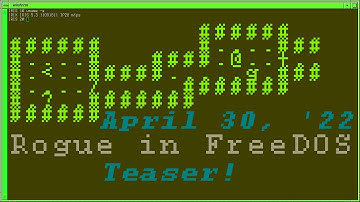 Rogue in FreeDOS on Virtual x86 (April 30, 2022 teaser)
