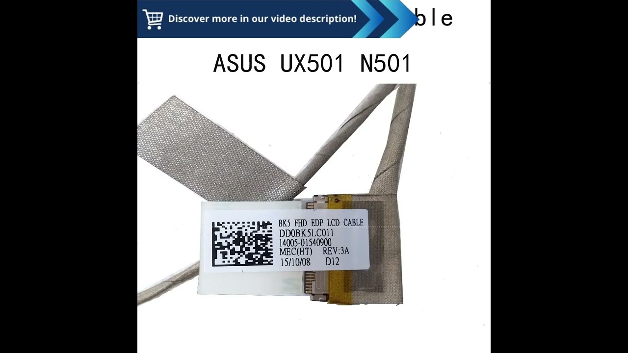4K UHD Display Connection: BK5A LCD Cable For Asus UX501J N501 G501JW N501JW UX501VW