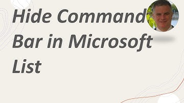 How to hide command bar in Microsoft /SharePoint List?