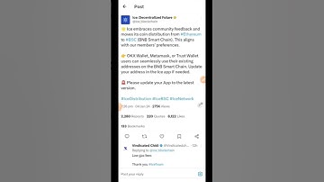 Ice network wallet submit new update / ice network changed  Ethereum address to BNB smart chain