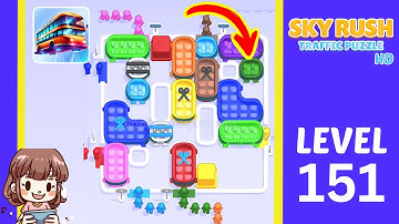 Sky Rush Traffic Puzzle Level 151 Solution Walkthrough