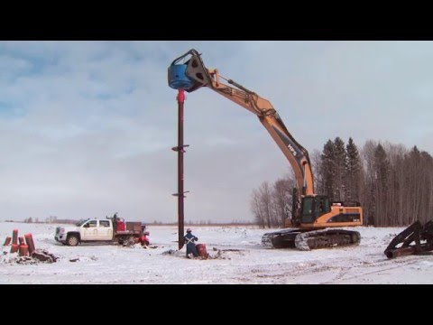 Transmission line construction update - video