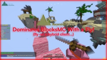 Flying on BlocksMC with a Free Client! ft. Ascension (Speed, Aura, Fly, Velocity, , Scaffold, etc.)