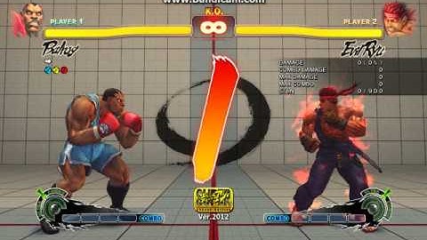 Evil Ryu vs Balrog: backthrow with anbiguous jHK