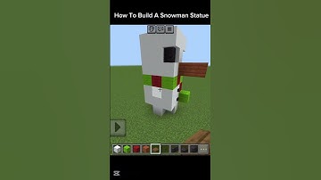 How To Build A Snowman Statue ☃️ ⛄️ #minecraft #shorts (Channel Credit In Description)